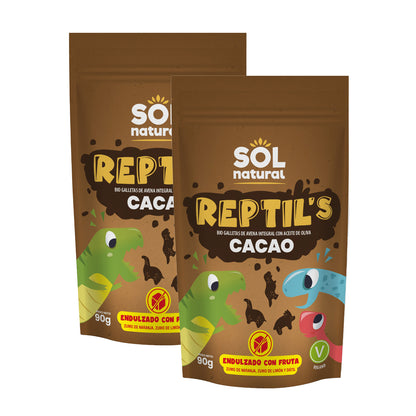Embalagem de 2 Bolachas Infantis de Aveia, Fruta e Cacau Sol Natural Bio 90 g