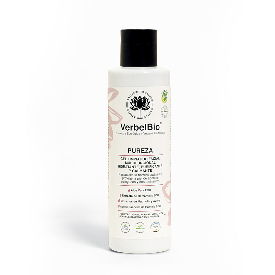 Gel Limpiador Facial Natural Pureza Verbelbio - Purificante, Oxigenante y Calmante. Con Hamamelis, Magnolia y Pomelo_0