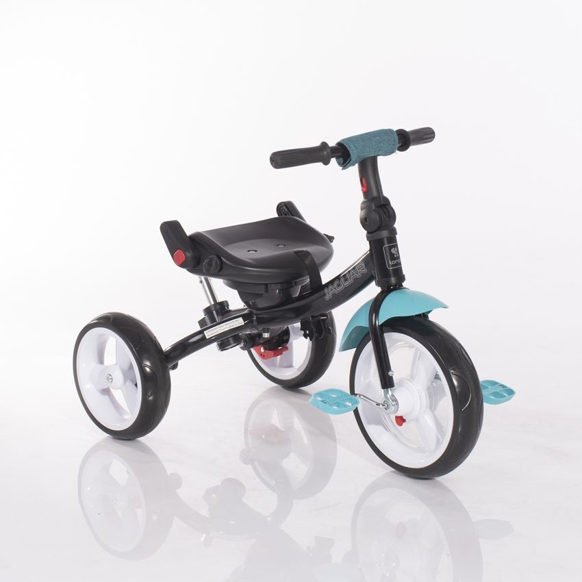 Triciclo Evolutivo Jaguar Con Capota , Asiento Giratorio 360º Y Ruedas Eva Black Yellow_4