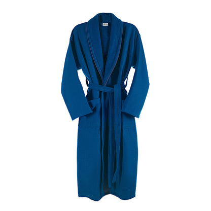 Albornoz S/m 360 Gr/m2 Nido De Abeja 100% Algodón  Azul Marino