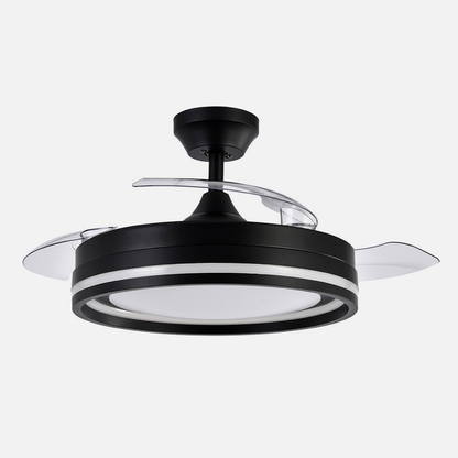 Ventilador Dc Cerrato Negro 72w 3aspas Desplegables 107d 7200lm 6vel 3000k,4500k,6000k, Remoto+temporizador+memoria_2