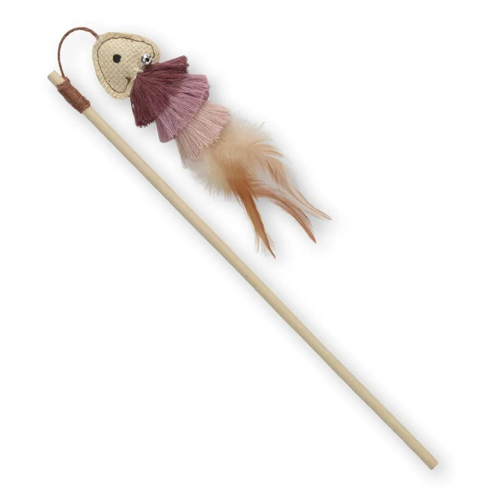 Juguete para gatos Fish varita con cola de plumas Catit