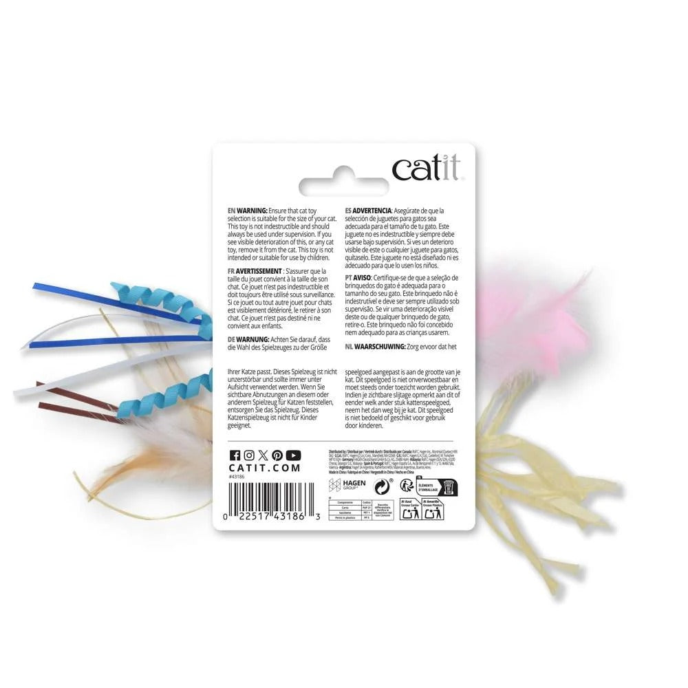 Juguete para gatos plumas naturales 2 uds Catit