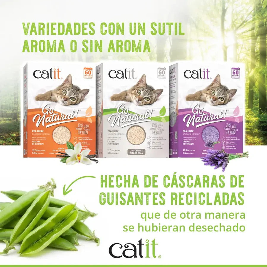 Arena Guisante aroma Lavanda Go Natural! 5,6 kg Catit