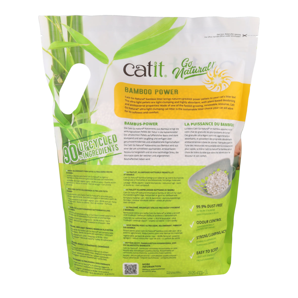 Arena ultraligera de Bambú aroma Vainilla Go Natural! 1,4 kg Catit