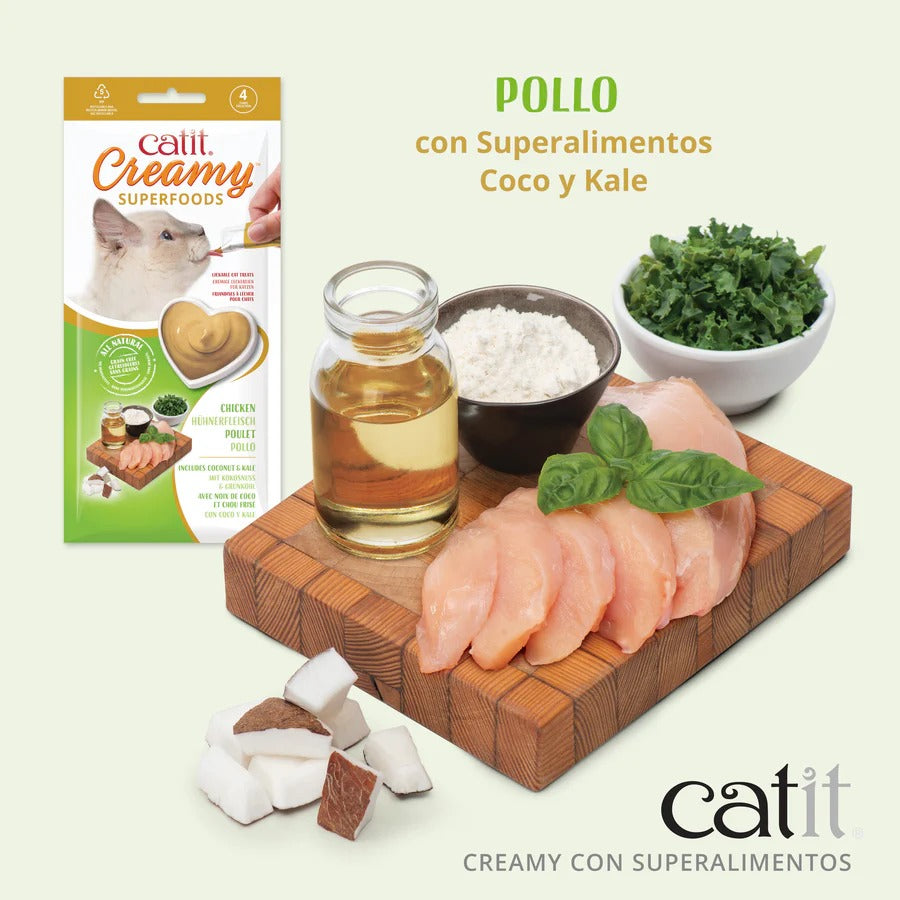 Snack con superalimentos para gatos Creamy Superfood Multi Pack 8 x 10 g Catit