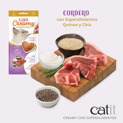 Snack con superalimentos para gatos Creamy Superfood Multi Pack 8 x 10 g Catit