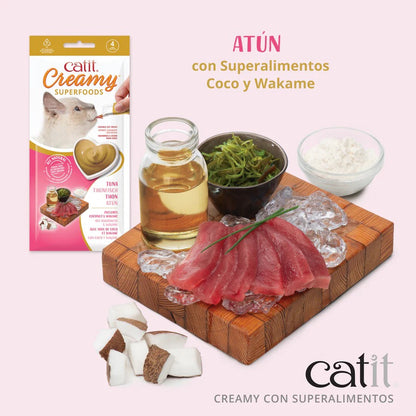 Snack con superalimentos para gatos Creamy Superfood Multi Pack 8 x 10 g Catit
