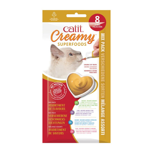 Snack con superalimentos para gatos Creamy Superfood Multi Pack 8 x 10 g Catit