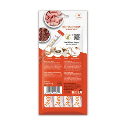 Snack líquido para gatos sabor pollo Creamy 4 x 10 g Catit