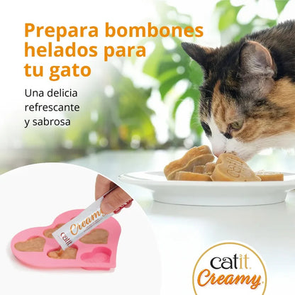 Snack líquido para gatos sabor salmón y gambas Creamy 4 x 10 g Catit