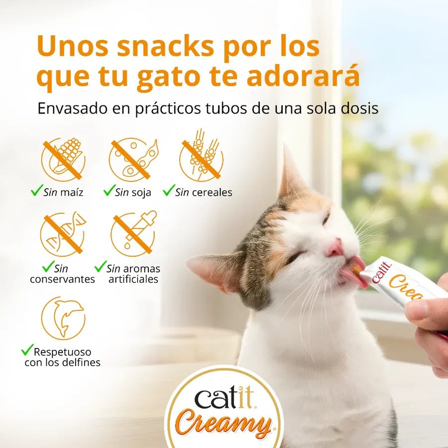 Snack líquido para gatos Creamy surtido en bote 80 x 10 g Catit
