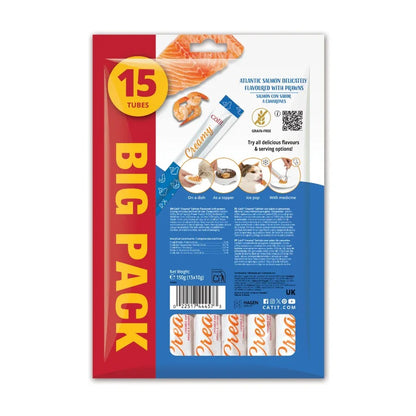 Snack líquido para gatos sabor salmón y gambas Creamy 15 x 10 g Catit