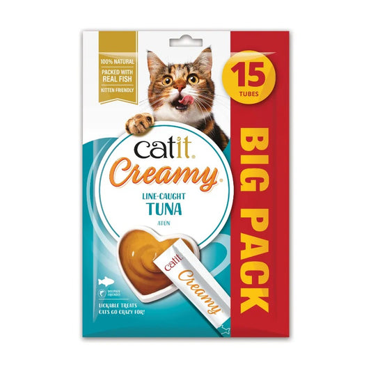 Snack líquido para gatos sabor atún Creamy 15 x 10 g Catit