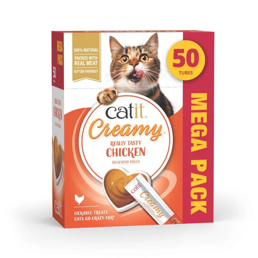 Snack líquido para gatos sabor pollo Creamy Mega Pack 50 x 10 g Catit