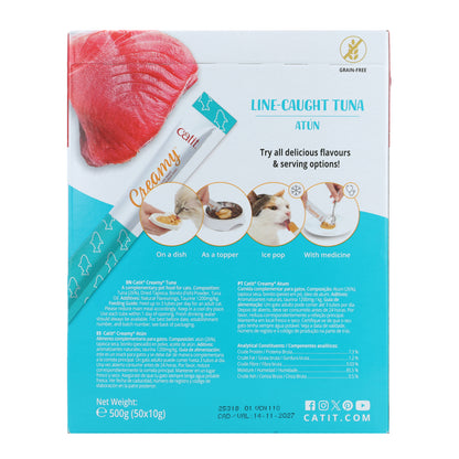 Snack líquido para gatos sabor atún Creamy 50 x 10 g Catit
