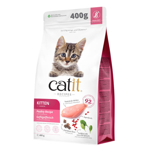 Pienso para gatitos con pollo Recipes Catit 400 g