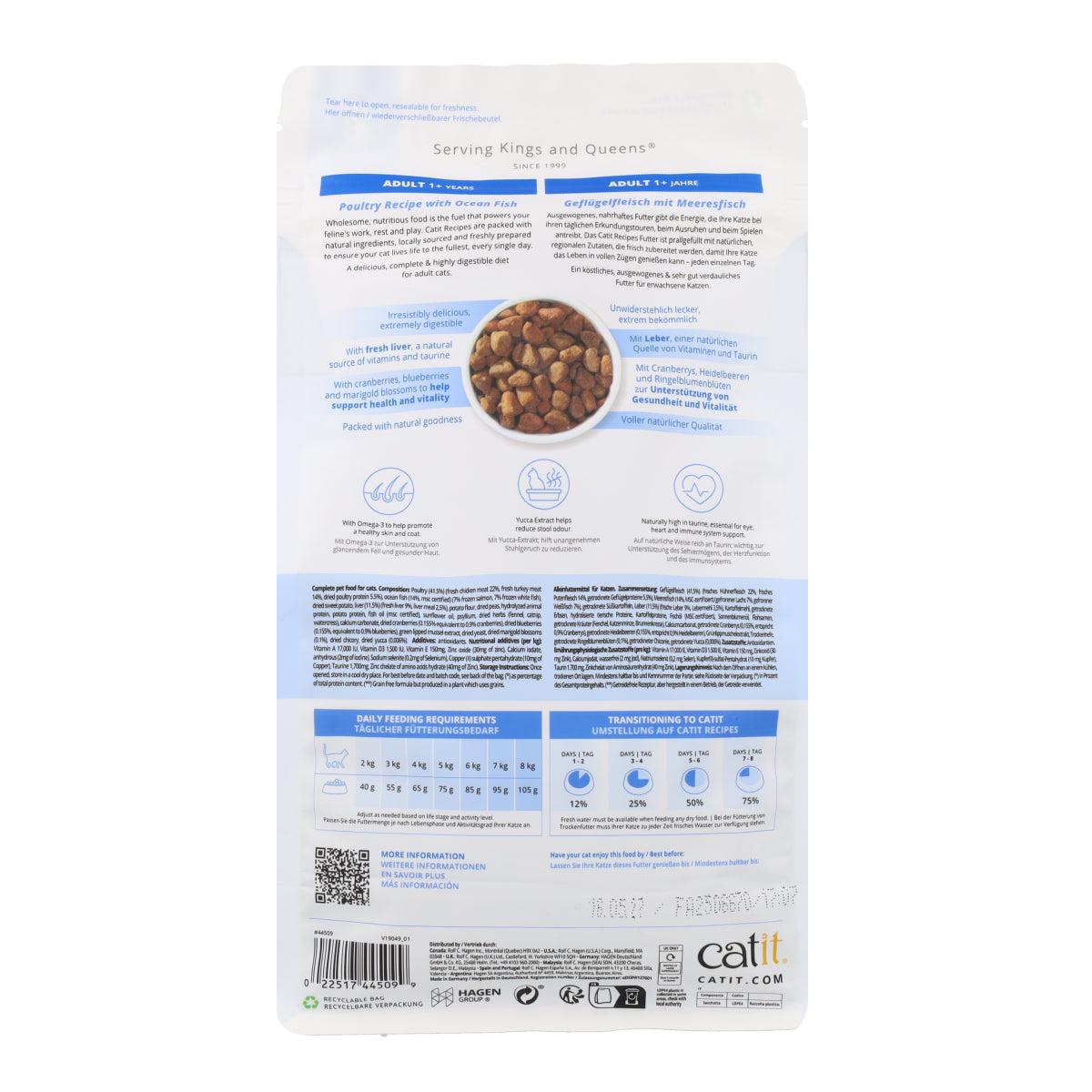 Pienso para gatos adultos con pescado de mar Recipes 400 g Catit