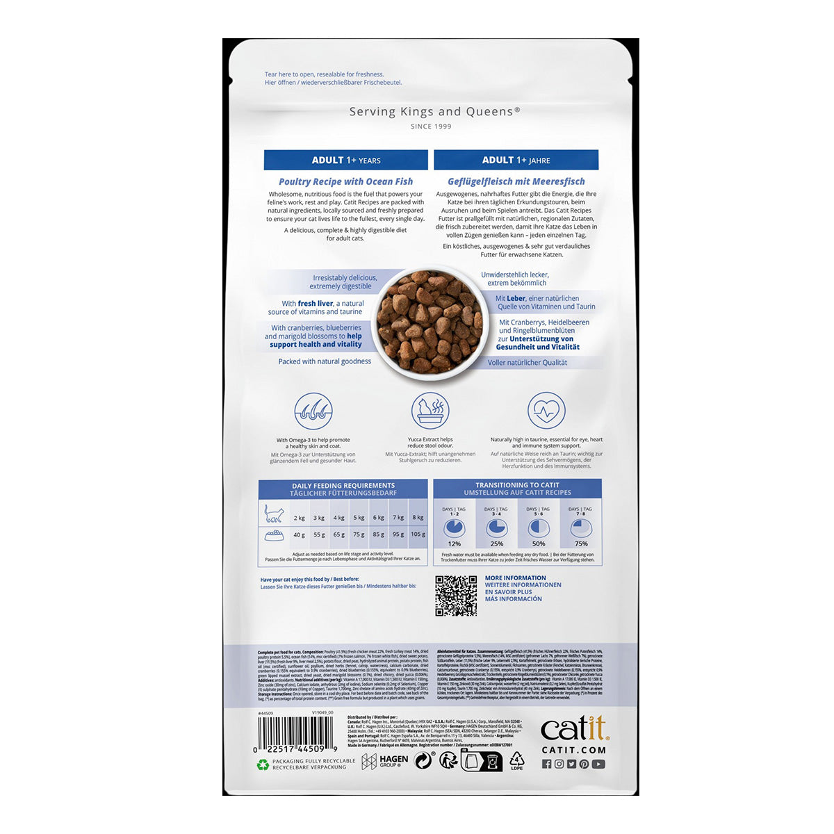 Pienso para gatos adultos con pescado de mar Recipes 400 g Catit