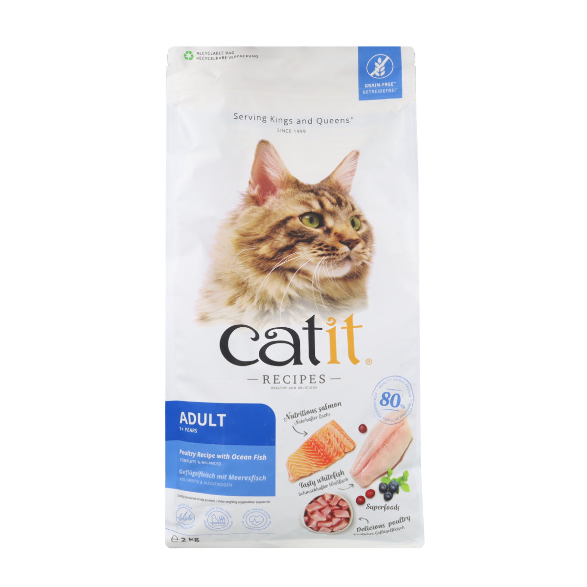 Pienso para gatos adultos con pescado de mar Recipes 2 kg Catit