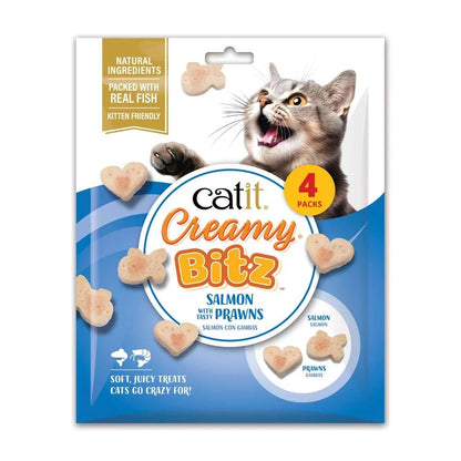 Snack cremoso para gatos Creamy Bitz salmón con gambas 4 x 12 g Catit