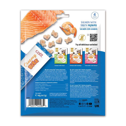 Snack cremoso para gatos Creamy Bitz salmón con gambas 4 x 12 g Catit