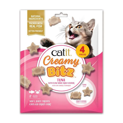 Snack cremoso para gatos Creamy Bitz atún con cangrejo 4 x 12 g Catit
