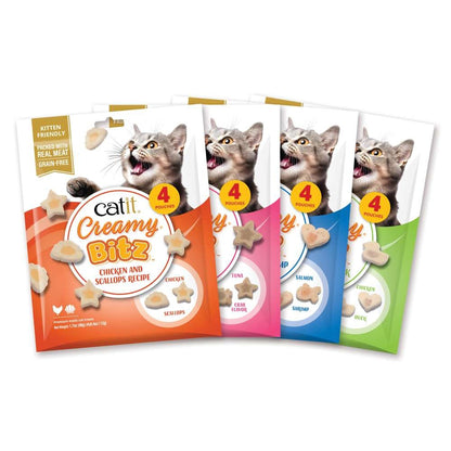 Snack cremoso para gatos Creamy Bitz pack variado 8 x 12 g Catit