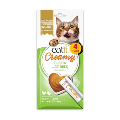 Snack líquido para gatos Creamy pollo y pato 4 x 10 g Catit