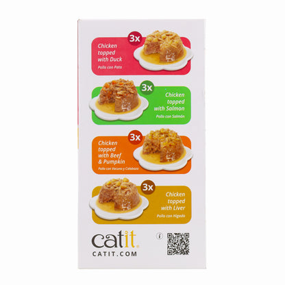 Comida húmeda para gatos Dinner pollo Pack Variado Cuisine 12 x 75 g Catit