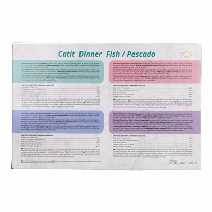 Comida húmeda para gatos Dinner pescado Pack Variado Cuisine 12 x 75 g Catit
