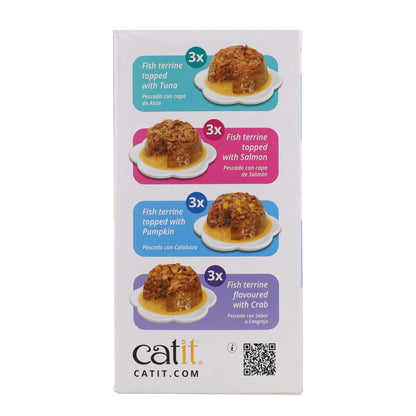 Comida húmeda para gatos Dinner pescado Pack Variado Cuisine 12 x 75 g Catit