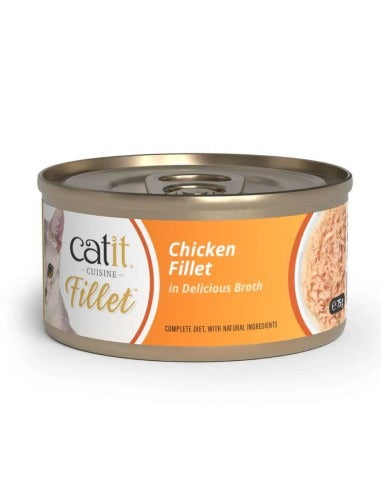 Comida húmeda para gatos Fillet pollo en caldo Cuisine 75 g Catit