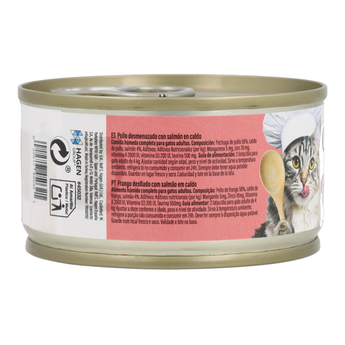 Comida húmeda para gatos Fillet pollo con salmón en caldo Cuisine 75 g Catit