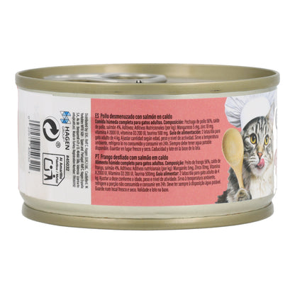 Comida húmeda para gatos Fillet pollo con salmón en caldo Cuisine 75 g Catit