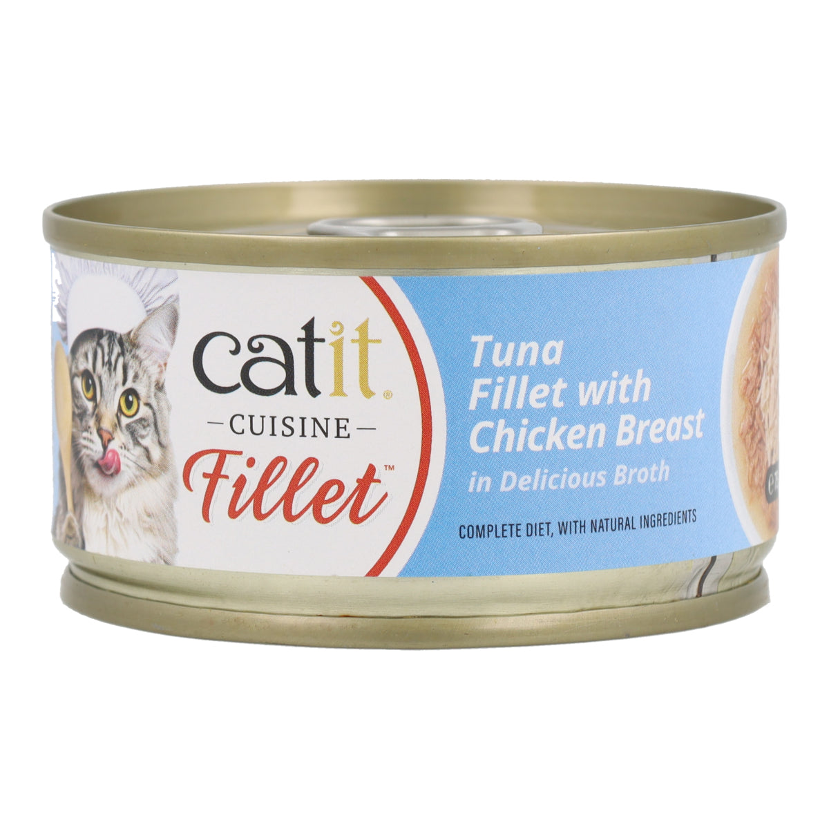 Comida húmeda para gatos Fillet atún con pollo Cuisine 75 g Catit
