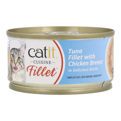 Comida húmeda para gatos Fillet atún con pollo Cuisine 75 g Catit