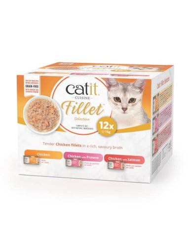 Comida húmeda para gatos Fillet pollo Pack Variado Cuisine 12 x 75 g Catit