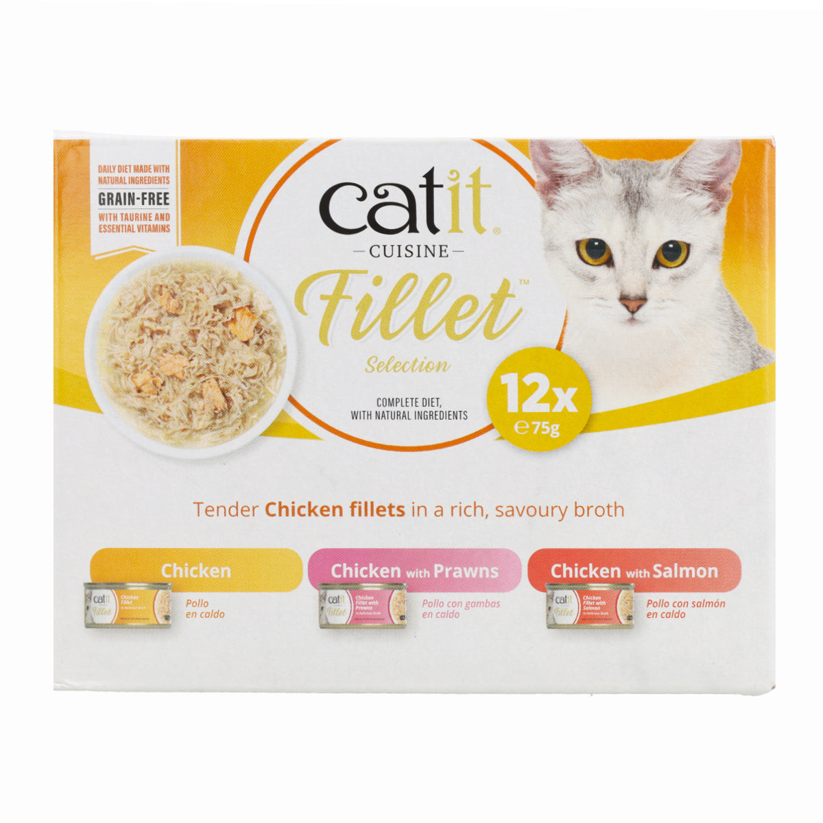 Comida húmeda para gatos Fillet pollo Pack Variado Cuisine 12 x 75 g Catit