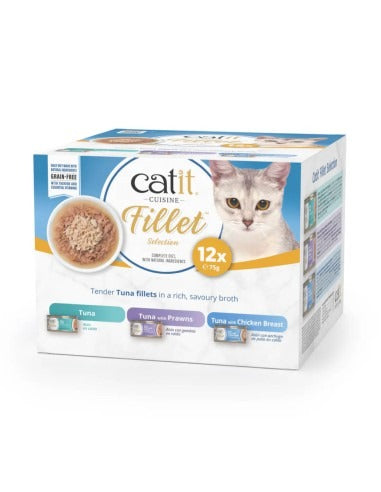 Comida húmeda para gatos Fillet atún Pack Variado Cuisine 12 x 75 g Catit