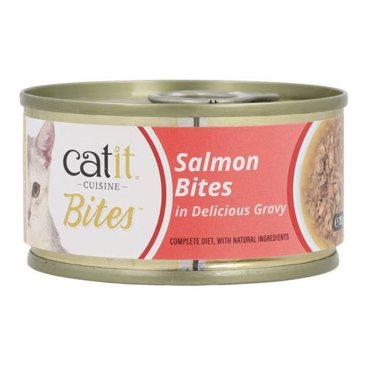 Comida húmeda para gatos Bites de salmón Cuisine 75 g Catit
