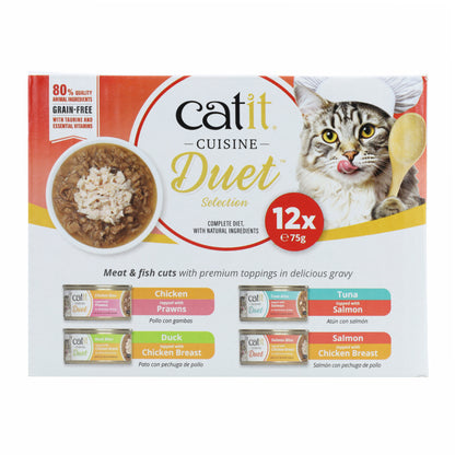 Comida húmeda para gatos Duet Pack Variado Cuisine 12 x 75 g Catit