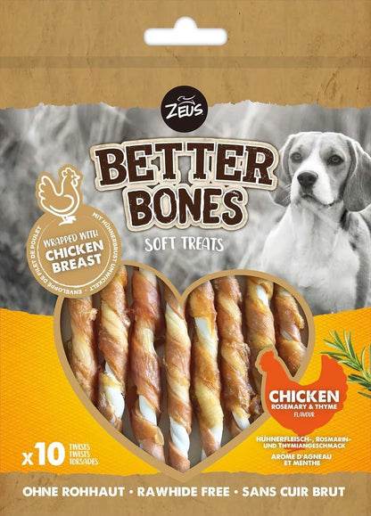 Golosina Masticable para Perros ZOË Better Bones, Pollo, Twist 10 pcs