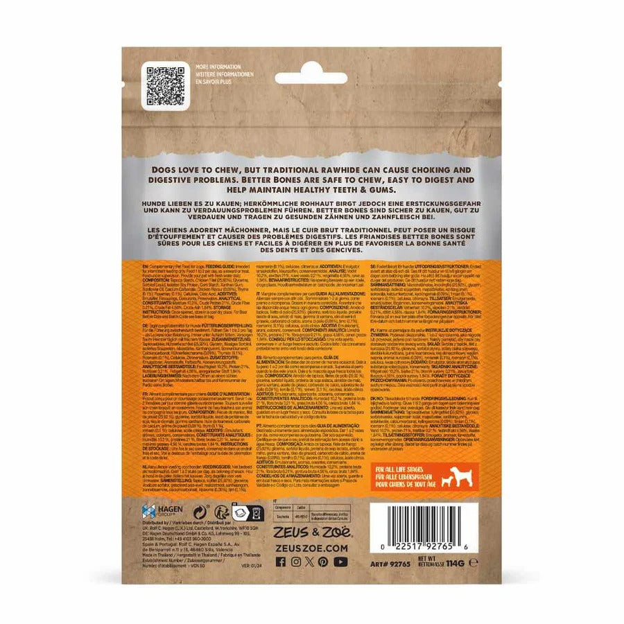 Golosina Masticable para Perros ZOË Better Bones, Pollo, Twist 10 pcs