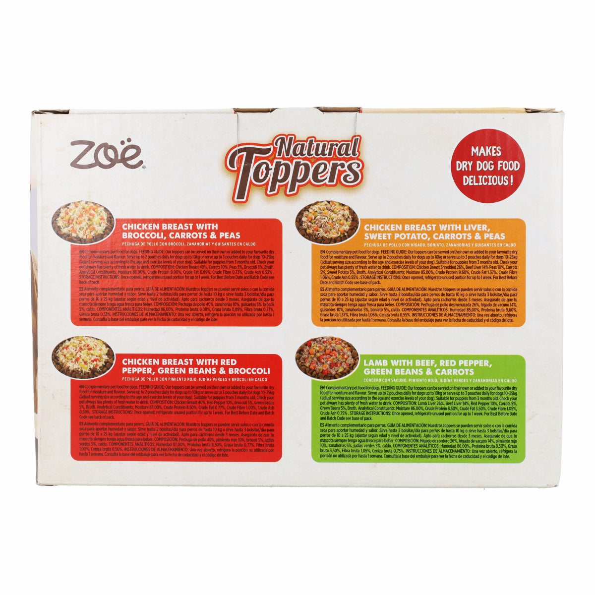 Topping para pienso de perros Natural Toppers pack variado 12 x 85 g Zoë