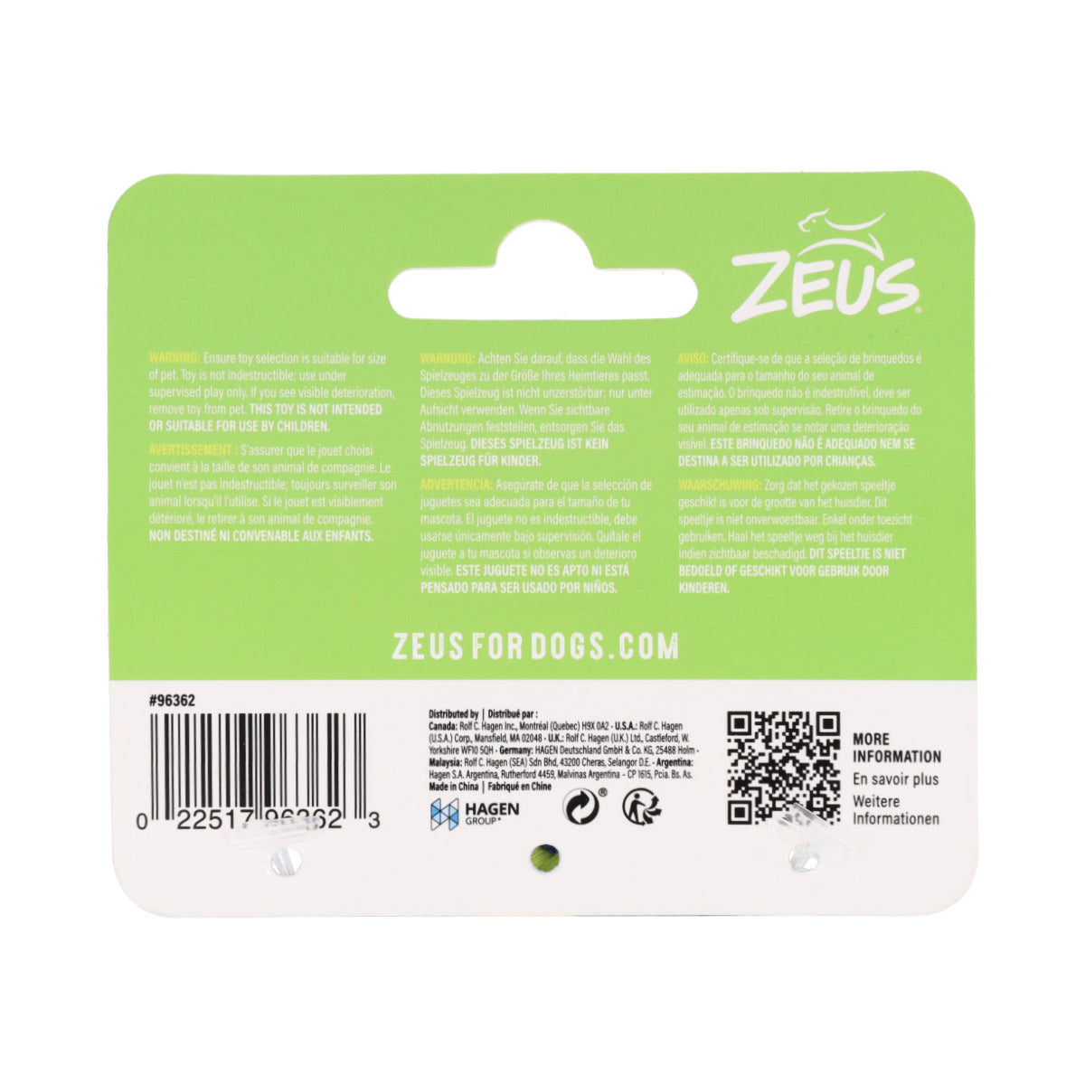 Zeus Fitness TPR Pelota y Cuerda Tug, 22cm