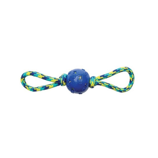 Zeus Fitness TPR Pelota y Cuerda Doble Tug, 40cm