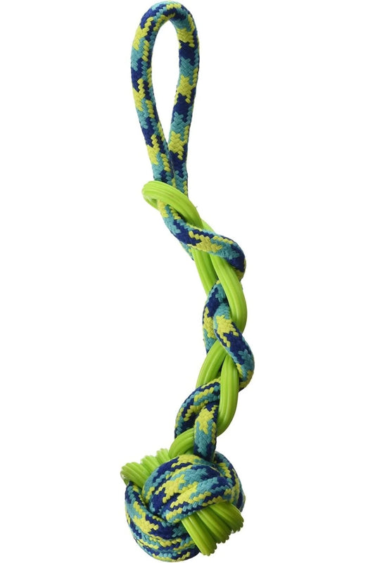 Zeus Fitness TPR Pelota Cuerda Trenzada Tug, 42cm