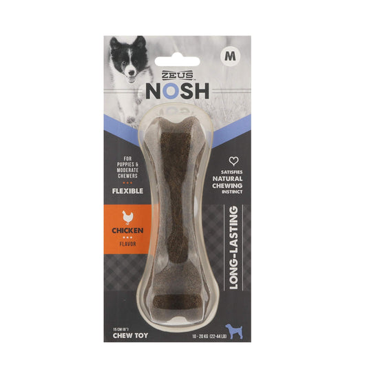 Zeus Nosh Flexible Puppy Hueso, Pollo M, 15cm