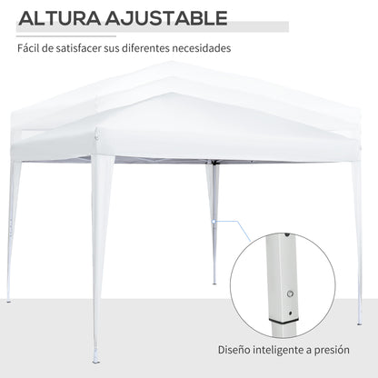 Outsunny Conjunto De 1 Carpa Plegable 3x3 M Y 2 Paredes Laterales 3x2 M Blanco_4